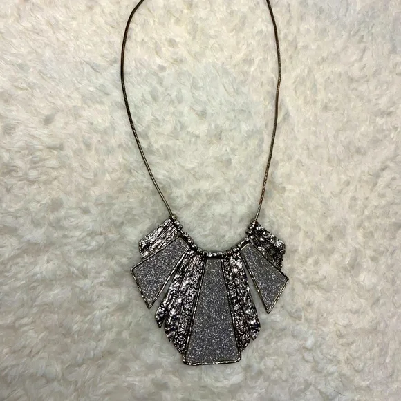 Elegant Silver Statement Necklace - Picture 1 of 6